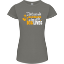 Funny Dog & Movie Lover Womens Petite Cut T-Shirt Charcoal