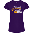Funny Dog & Movie Lover Womens Petite Cut T-Shirt Purple