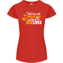 Funny Dog & Movie Lover Womens Petite Cut T-Shirt Red