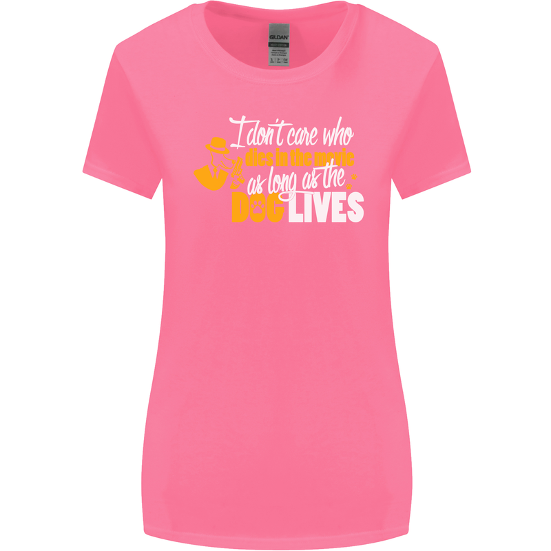 Funny Dog & Movie Lover Womens Wider Cut T-Shirt Azalea
