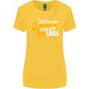 Funny Dog & Movie Lover Womens Wider Cut T-Shirt Yellow