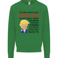Funny Donald Trump Fathers Day Dad Daddy Mens Sweatshirt Jumper Irish Green