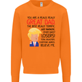 Funny Donald Trump Fathers Day Dad Daddy Mens Sweatshirt Jumper Orange