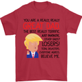 Funny Donald Trump Fathers Day Dad Daddy Mens T-Shirt Cotton Gildan Red