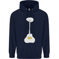 Funny Egg Guitar Acoustic Electric Bass Childrens Kids Hoodie Navy Blue