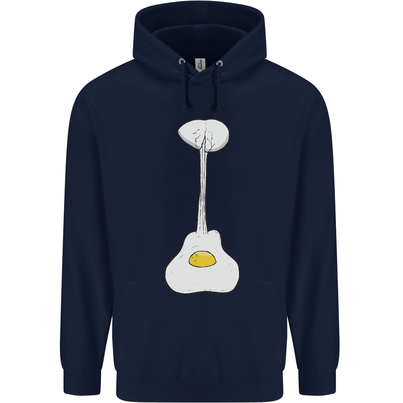 Funny Egg Guitar Acoustic Electric Bass Childrens Kids Hoodie Navy Blue