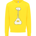 Funny Egg Guitar Acoustic Electric Bass Kids Sweatshirt Jumper Yellow