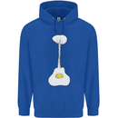 Funny Egg Guitar Acoustic Electric Bass Mens 80% Cotton Hoodie Royal Blue