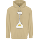 Funny Egg Guitar Acoustic Electric Bass Mens 80% Cotton Hoodie Sand