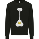 Funny Egg Guitar Acoustic Electric Bass Mens Sweatshirt Jumper Black