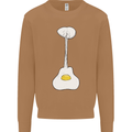 Funny Egg Guitar Acoustic Electric Bass Mens Sweatshirt Jumper Caramel Latte