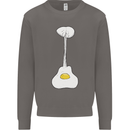 Funny Egg Guitar Acoustic Electric Bass Mens Sweatshirt Jumper Charcoal