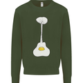 Funny Egg Guitar Acoustic Electric Bass Mens Sweatshirt Jumper Forest Green