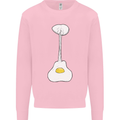 Funny Egg Guitar Acoustic Electric Bass Mens Sweatshirt Jumper Light Pink