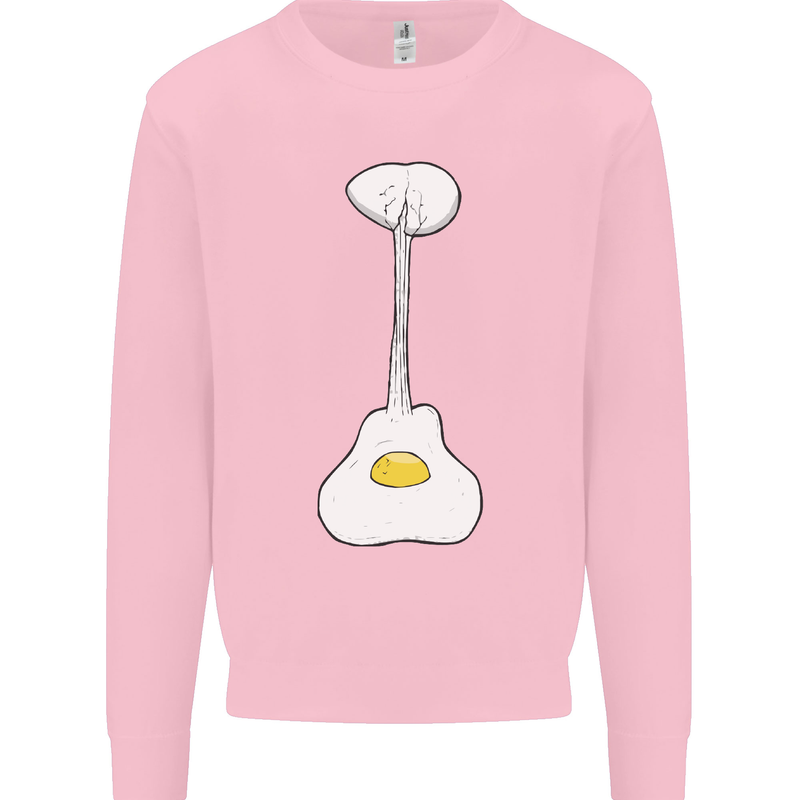 Funny Egg Guitar Acoustic Electric Bass Mens Sweatshirt Jumper Light Pink