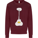 Funny Egg Guitar Acoustic Electric Bass Mens Sweatshirt Jumper Maroon