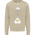 Funny Egg Guitar Acoustic Electric Bass Mens Sweatshirt Jumper Sand