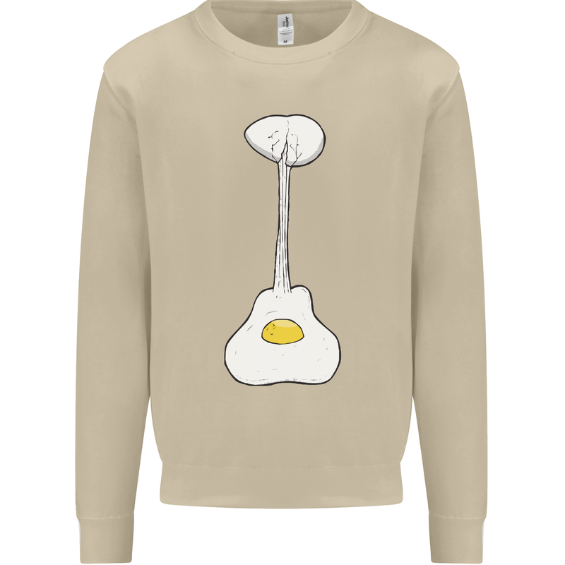 Funny Egg Guitar Acoustic Electric Bass Mens Sweatshirt Jumper Sand