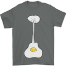 Funny Egg Guitar Acoustic Electric Bass Mens T-Shirt Cotton Gildan Charcoal