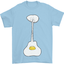 Funny Egg Guitar Acoustic Electric Bass Mens T-Shirt Cotton Gildan Light Blue