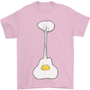 Funny Egg Guitar Acoustic Electric Bass Mens T-Shirt Cotton Gildan Light Pink