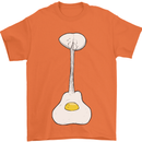 Funny Egg Guitar Acoustic Electric Bass Mens T-Shirt Cotton Gildan Orange