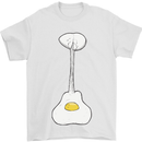 Funny Egg Guitar Acoustic Electric Bass Mens T-Shirt Cotton Gildan White