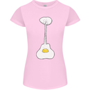 Funny Egg Guitar Acoustic Electric Bass Womens Petite Cut T-Shirt Light Pink