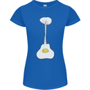 Funny Egg Guitar Acoustic Electric Bass Womens Petite Cut T-Shirt Royal Blue