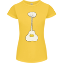 Funny Egg Guitar Acoustic Electric Bass Womens Petite Cut T-Shirt Yellow
