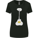 Funny Egg Guitar Acoustic Electric Bass Womens Wider Cut T-Shirt Black