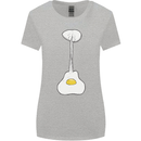 Funny Egg Guitar Acoustic Electric Bass Womens Wider Cut T-Shirt Sports Grey
