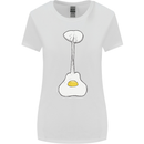 Funny Egg Guitar Acoustic Electric Bass Womens Wider Cut T-Shirt White