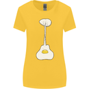Funny Egg Guitar Acoustic Electric Bass Womens Wider Cut T-Shirt Yellow