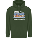Funny Equestrian Horse Pills Childrens Kids Hoodie Forest Green