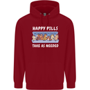 Funny Equestrian Horse Pills Childrens Kids Hoodie Red