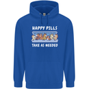 Funny Equestrian Horse Pills Childrens Kids Hoodie Royal Blue