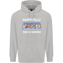 Funny Equestrian Horse Pills Childrens Kids Hoodie Sports Grey