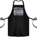 Funny Equestrian Horse Pills Cotton Apron 100% Organic Black