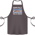 Funny Equestrian Horse Pills Cotton Apron 100% Organic Dark Grey