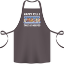 Funny Equestrian Horse Pills Cotton Apron 100% Organic Dark Grey
