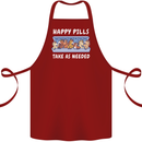 Funny Equestrian Horse Pills Cotton Apron 100% Organic Maroon