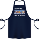 Funny Equestrian Horse Pills Cotton Apron 100% Organic Navy Blue