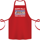 Funny Equestrian Horse Pills Cotton Apron 100% Organic Red
