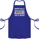 Funny Equestrian Horse Pills Cotton Apron 100% Organic Royal Blue