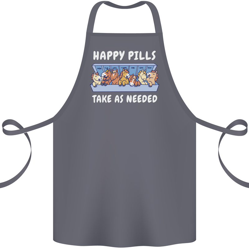 Funny Equestrian Horse Pills Cotton Apron 100% Organic Steel