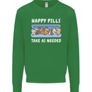 Funny Equestrian Horse Pills Kids Sweatshirt Jumper Irish Green