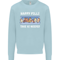 Funny Equestrian Horse Pills Kids Sweatshirt Jumper Light Blue