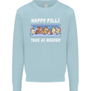 Funny Equestrian Horse Pills Kids Sweatshirt Jumper Light Blue