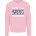 Funny Equestrian Horse Pills Kids Sweatshirt Jumper Light Pink
